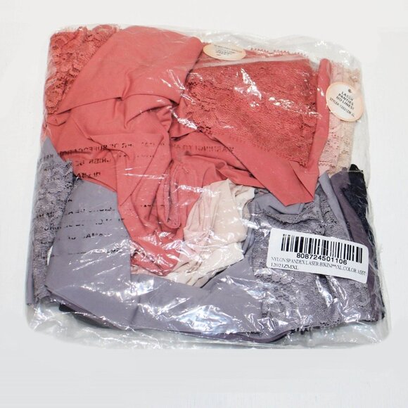 Pretty Sweet Basics Womens Pack of 10 Laser Cut Bikini Cheeky Hipster Panties XL - Picture 4 of 4